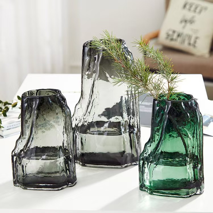 Витраж стаклена вазна од вештачко карпесто стакло во кинески стил