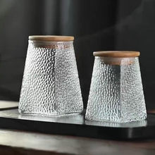 Квадратен транспарентен резервоар за складирање на шема на чекан